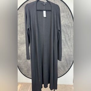 White House Black Market Black Long Cardigan